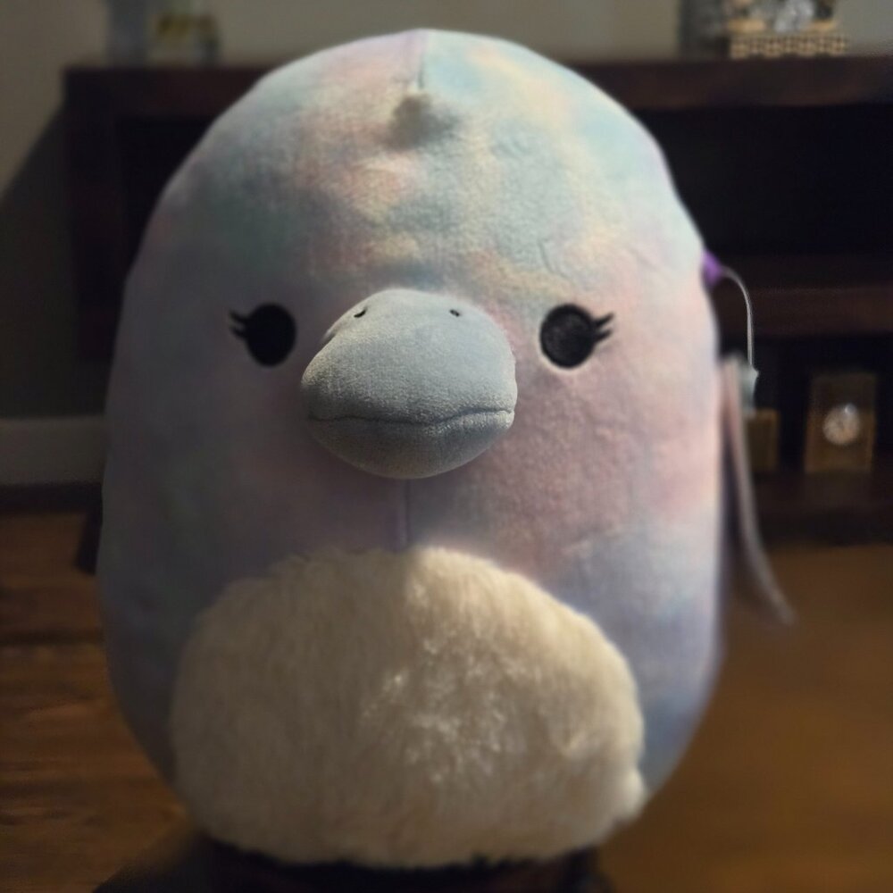 NWT Squishmallow Mitch 8" Tie Dye Platypus Stuffed Animal squishdate 4/14/2022